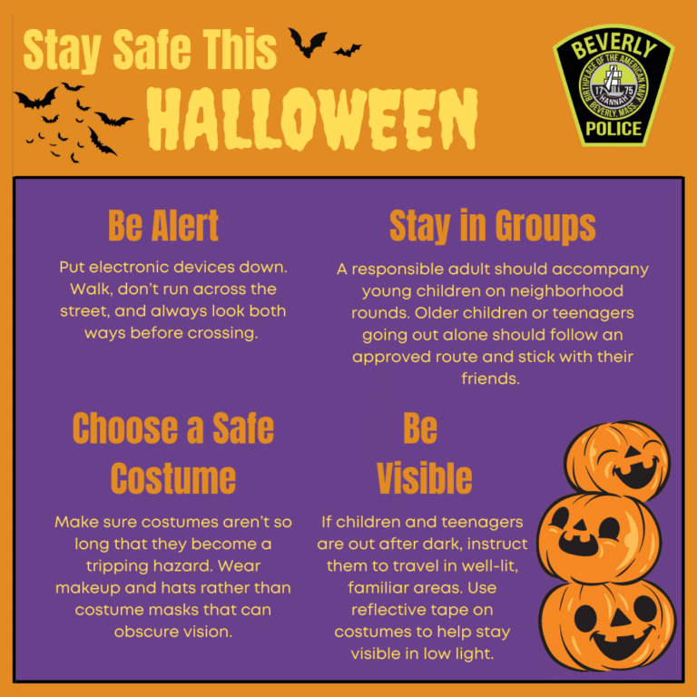 Beverly Police Department Shares Tips to Stay Safe This Halloween